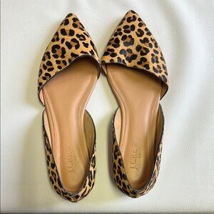 J. Crew Brown and Black Leopard Print Flats